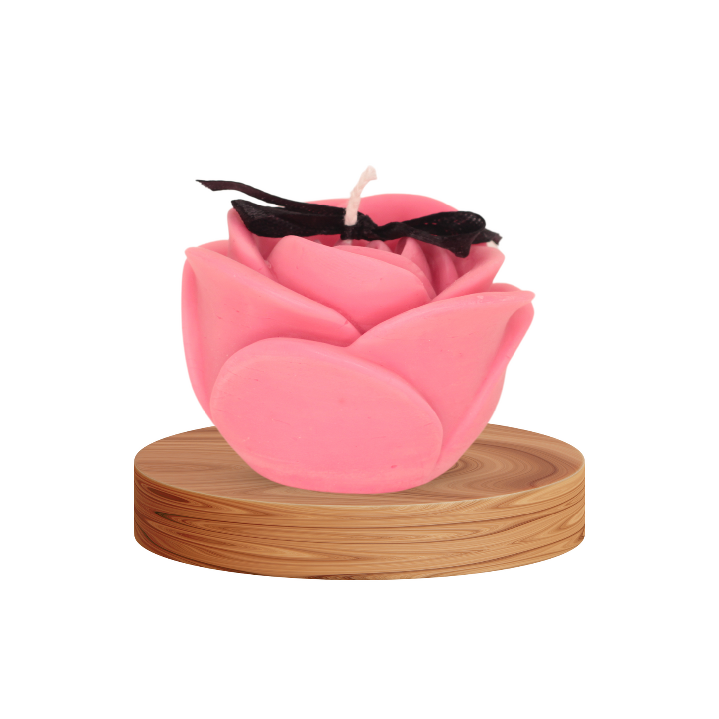 Whispers of Spring: Scented Candles (Flat Rose 100gm) Pink