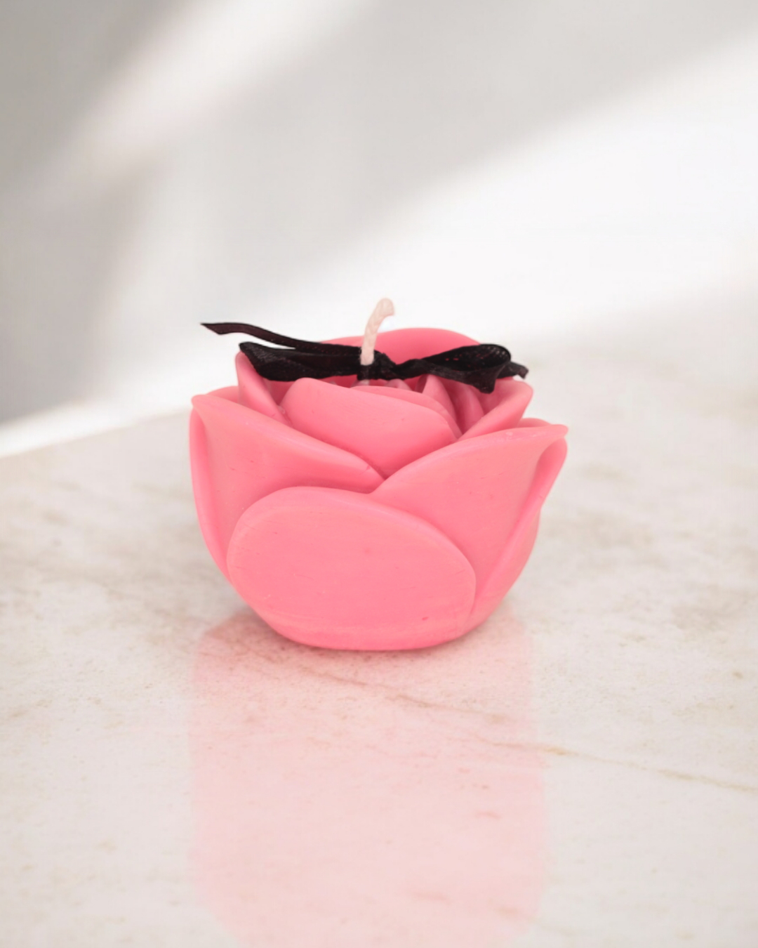 Whispers of Spring: Scented Candles (Flat Rose 100gm) Pink