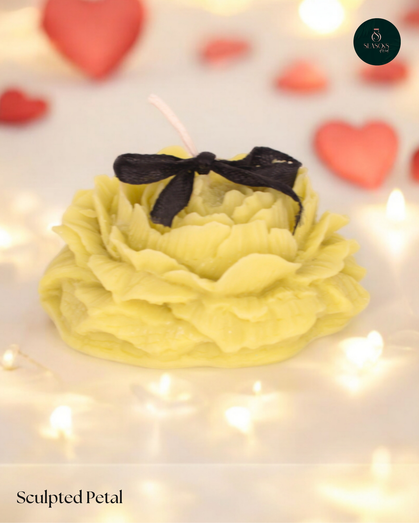 Whispers of Spring: Scented Candles (Sculpted Petal) Lime