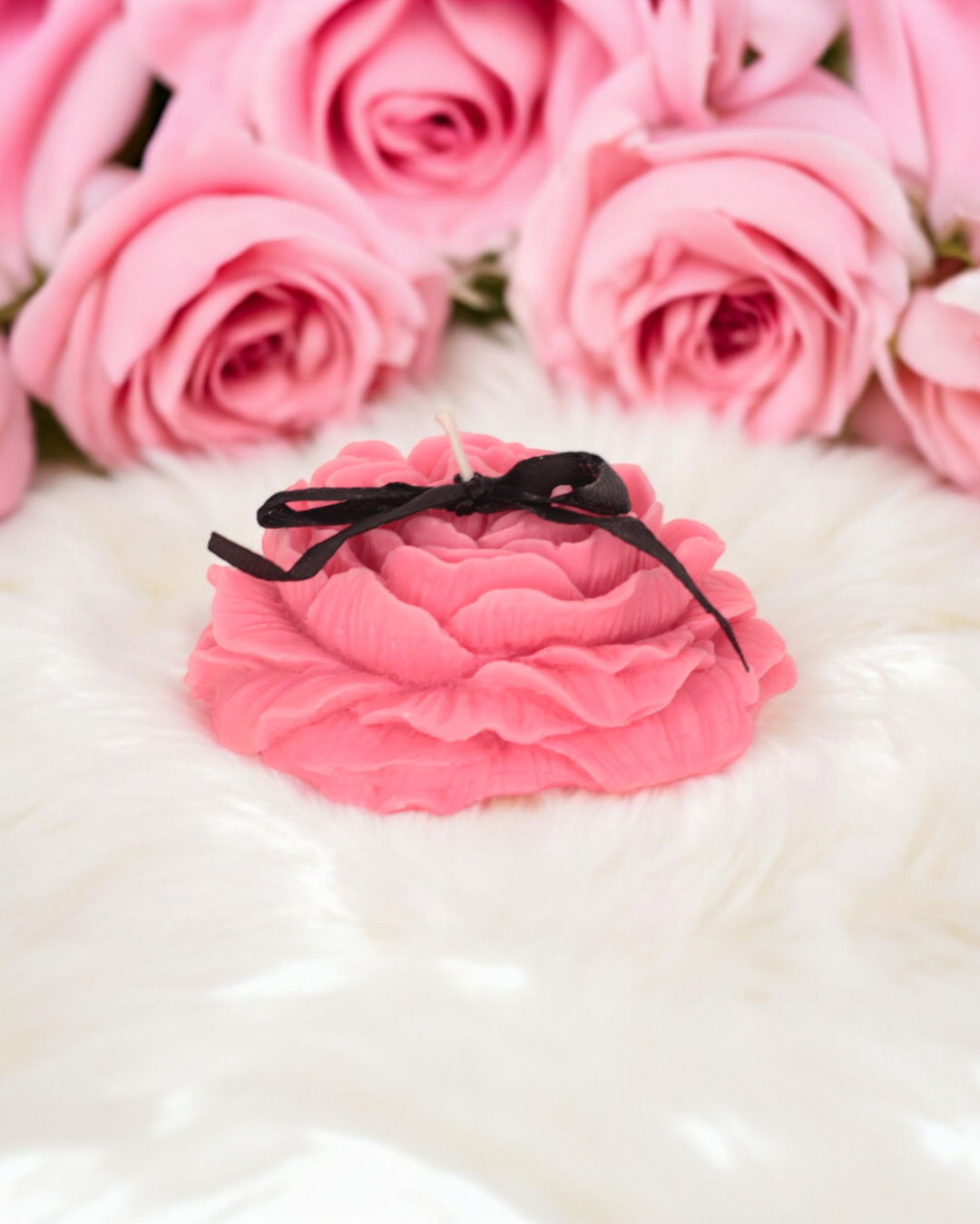 Whispers of Spring: Scented Candles (Sculpted Petal) Pink