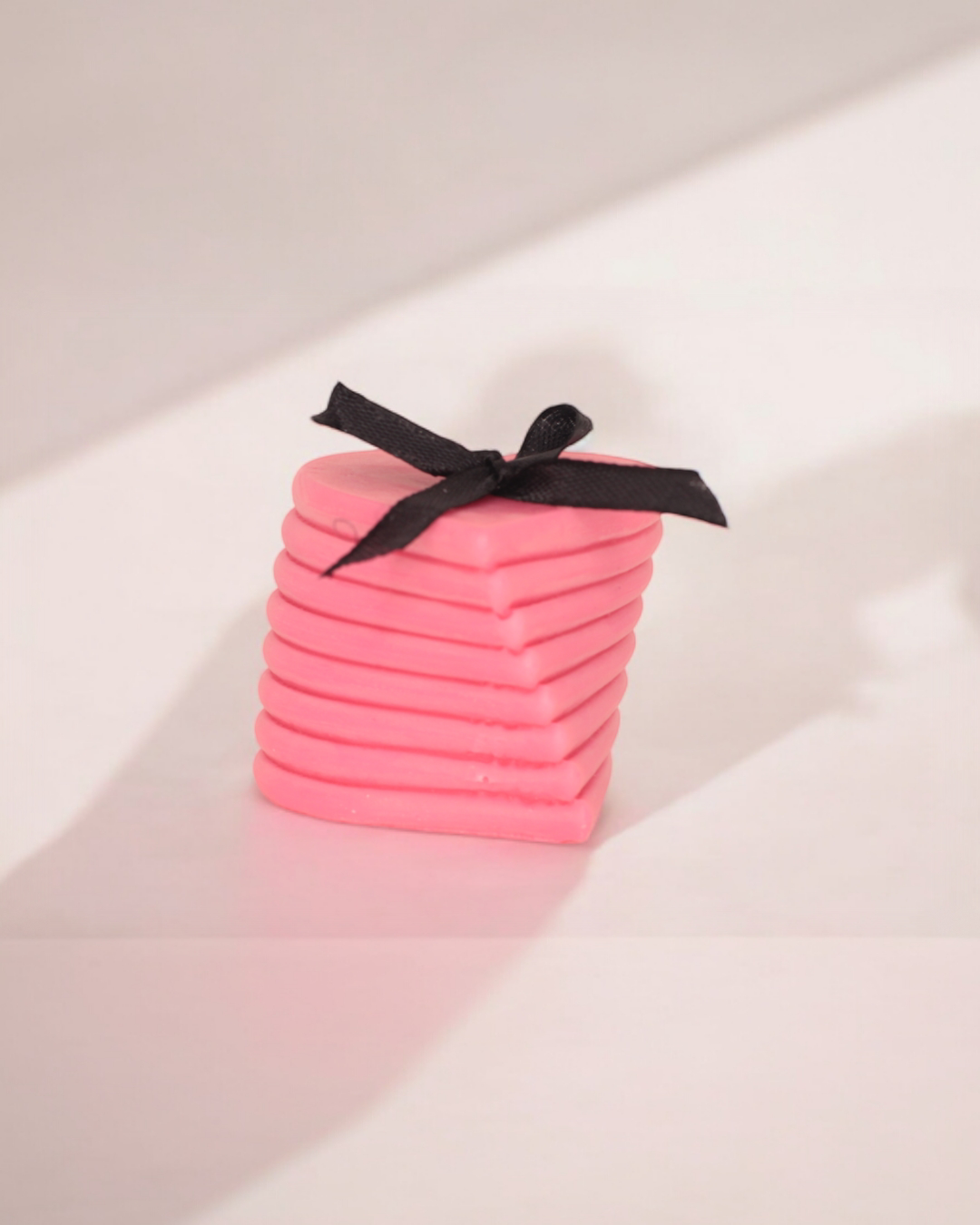 Whispers of Spring: Scented Candles (Heart Flat Stack) Pink