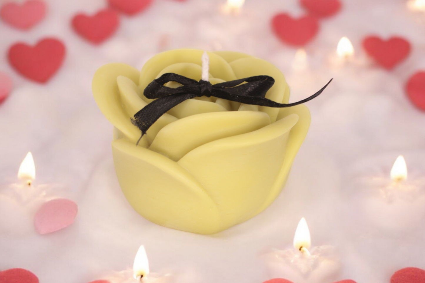 Whispers of Spring: Scented Candles (Flat Rose 100gm) Lime