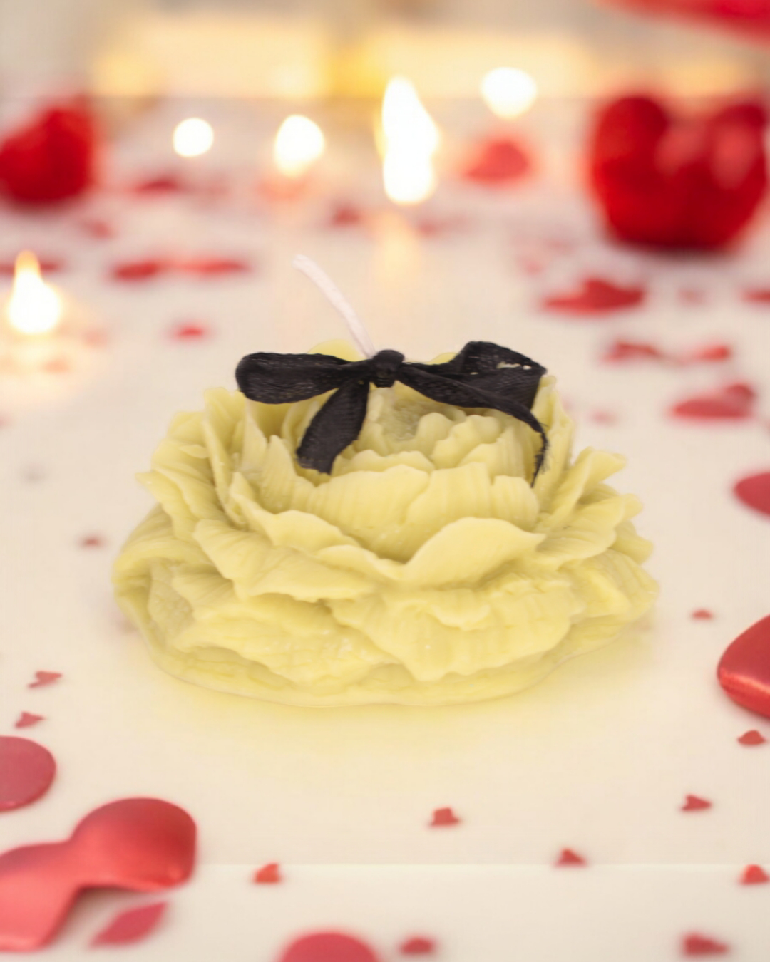 Whispers of Spring: Scented Candles (Sculpted Petal) Lime
