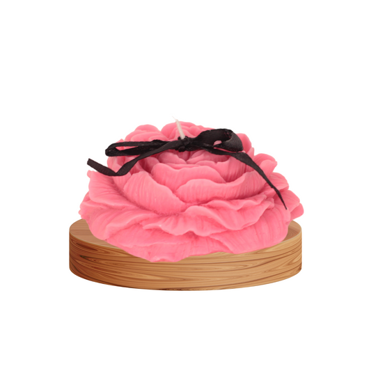 Whispers of Spring: Scented Candles (Sculpted Petal) Pink