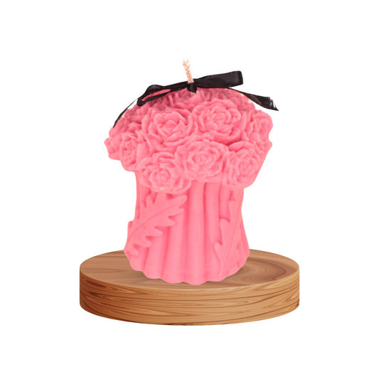 Whispers of Spring: Scented Candles (Floral Bloom 223 gm) Pink