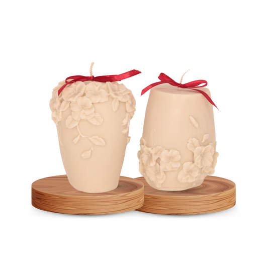 Mystic Garden: Scented Candles (Blooming Curve 740gm) (Set of 2)