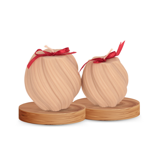 Mystic Garden: Scented Candles (Curve sculpt 500gm) (Set of 2)