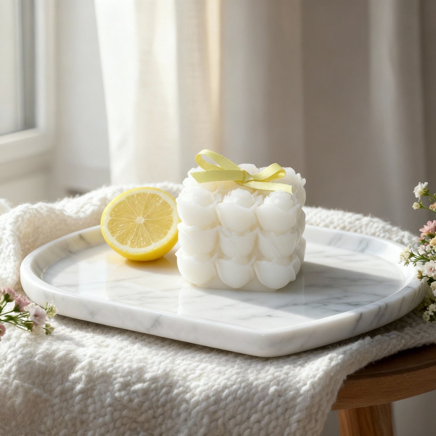 Lemon Lit: Scented Candles (White)