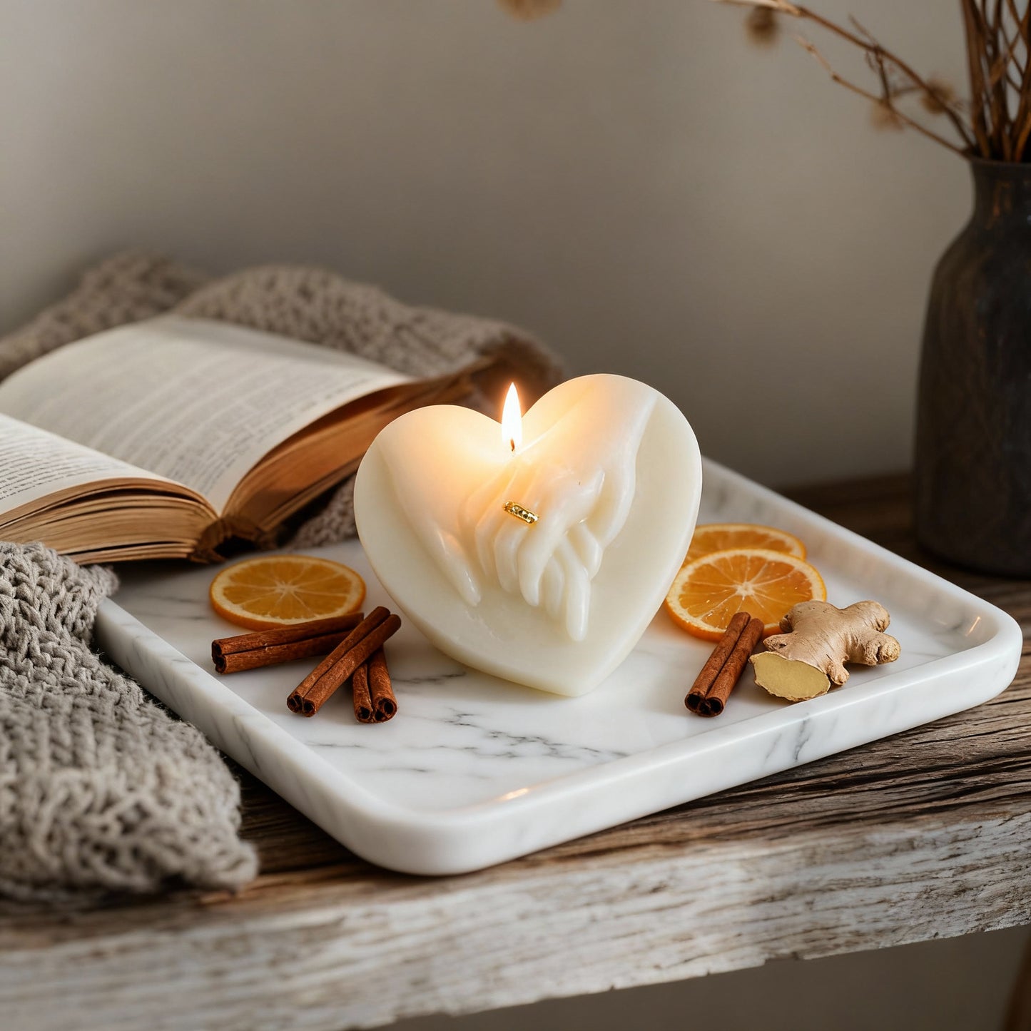 Citrus Groove: Scented Candles (White)