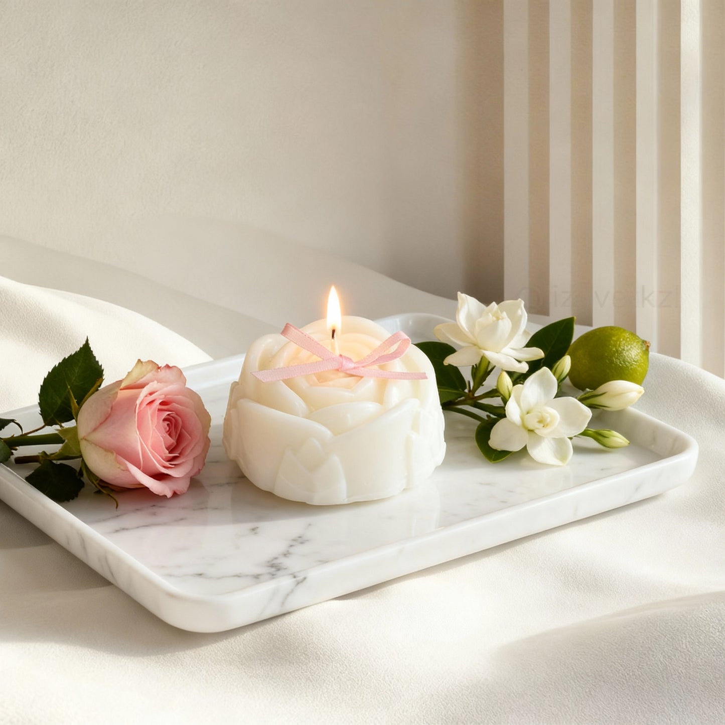 Whisper of Spring: Scented Candles (White)