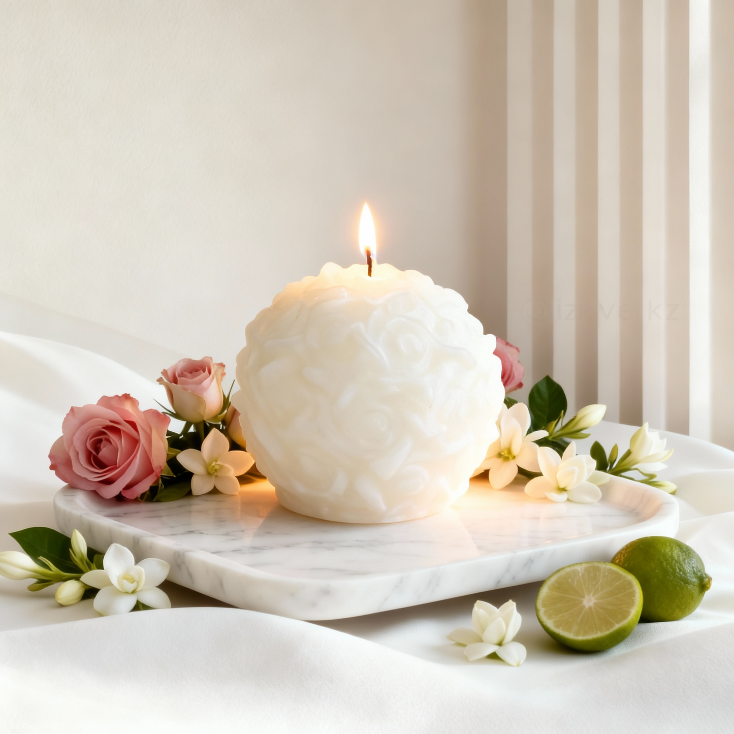 Whisper of Spring: Scented Candles (White)