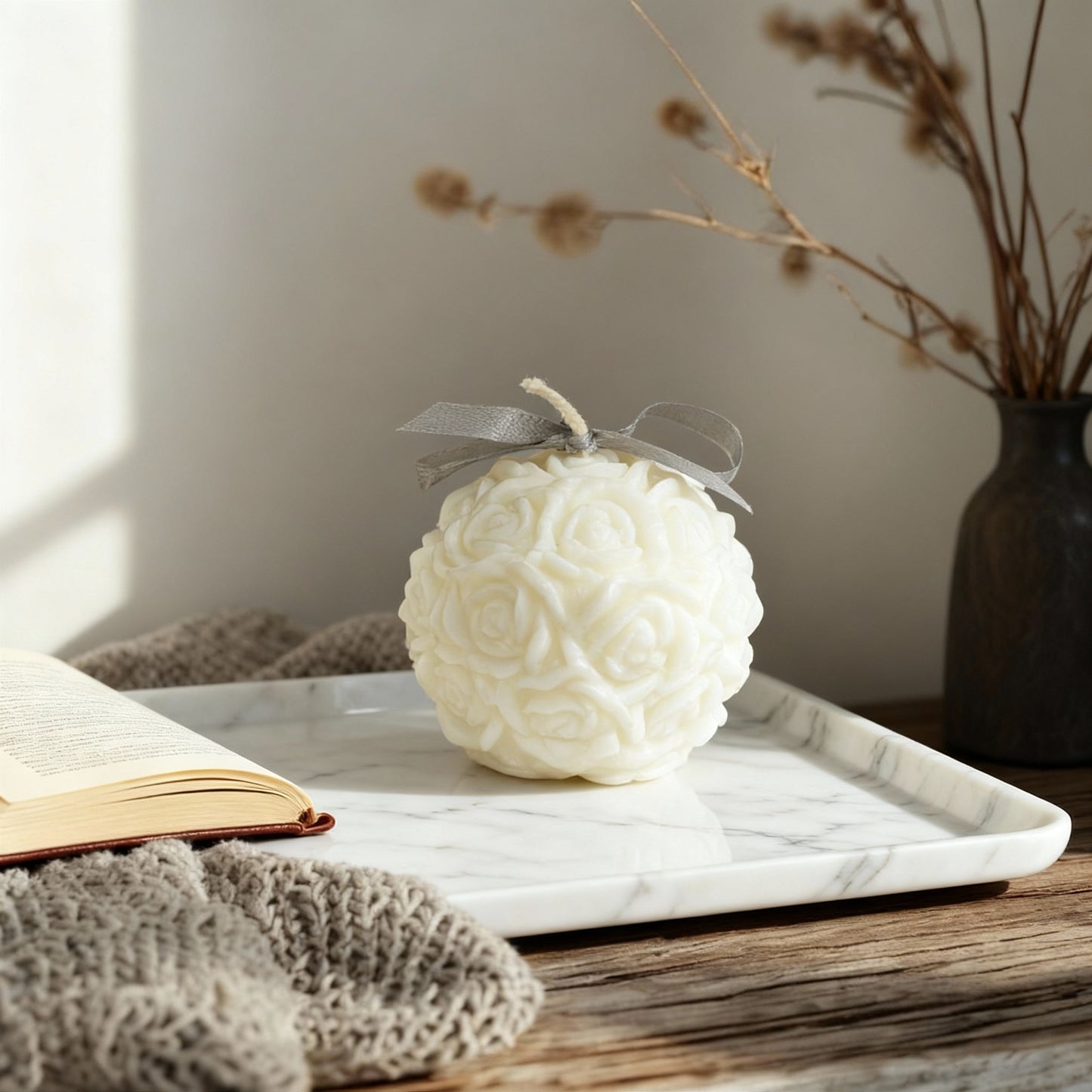 Citrus Groove: Scented Candles (White)