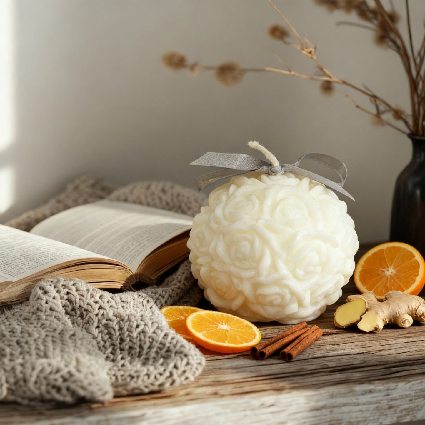 Citrus Groove: Scented Candles (White)