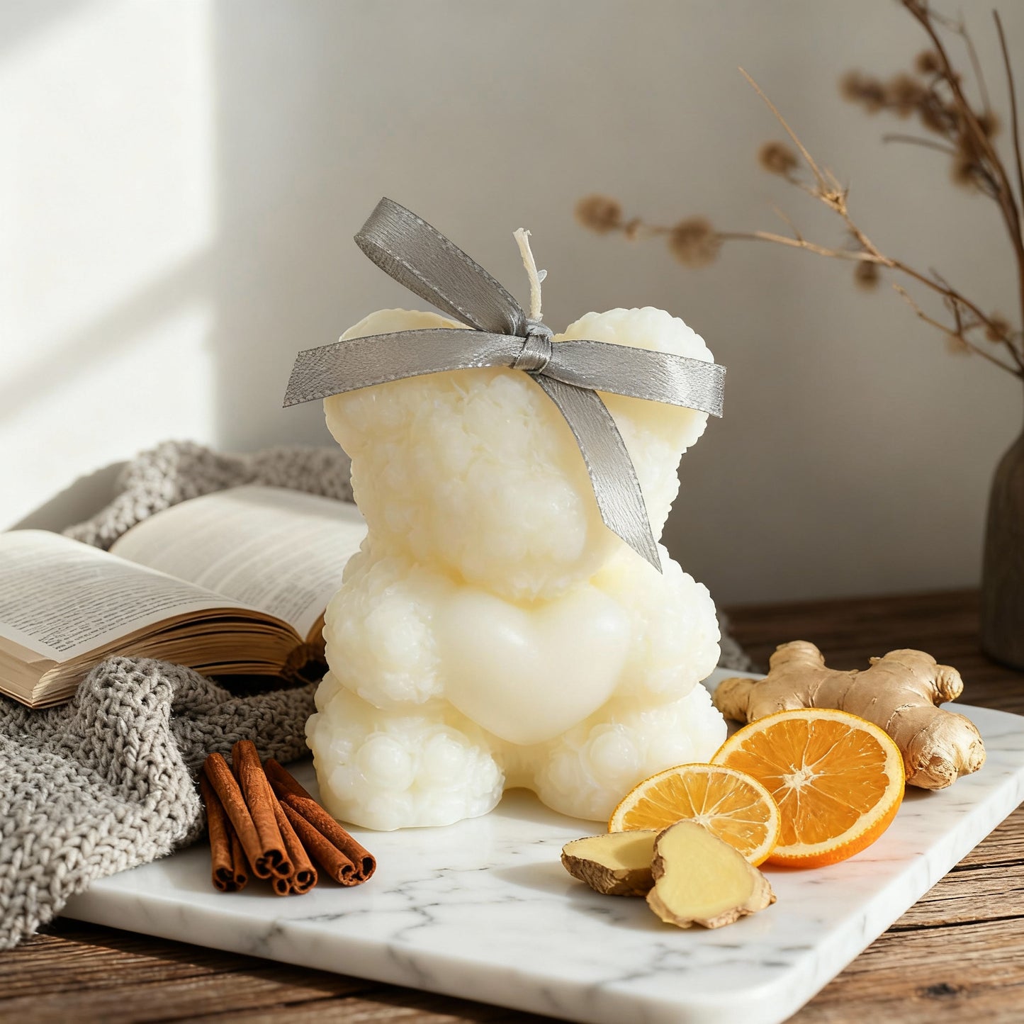 Citrus Groove: Scented Candles (White)