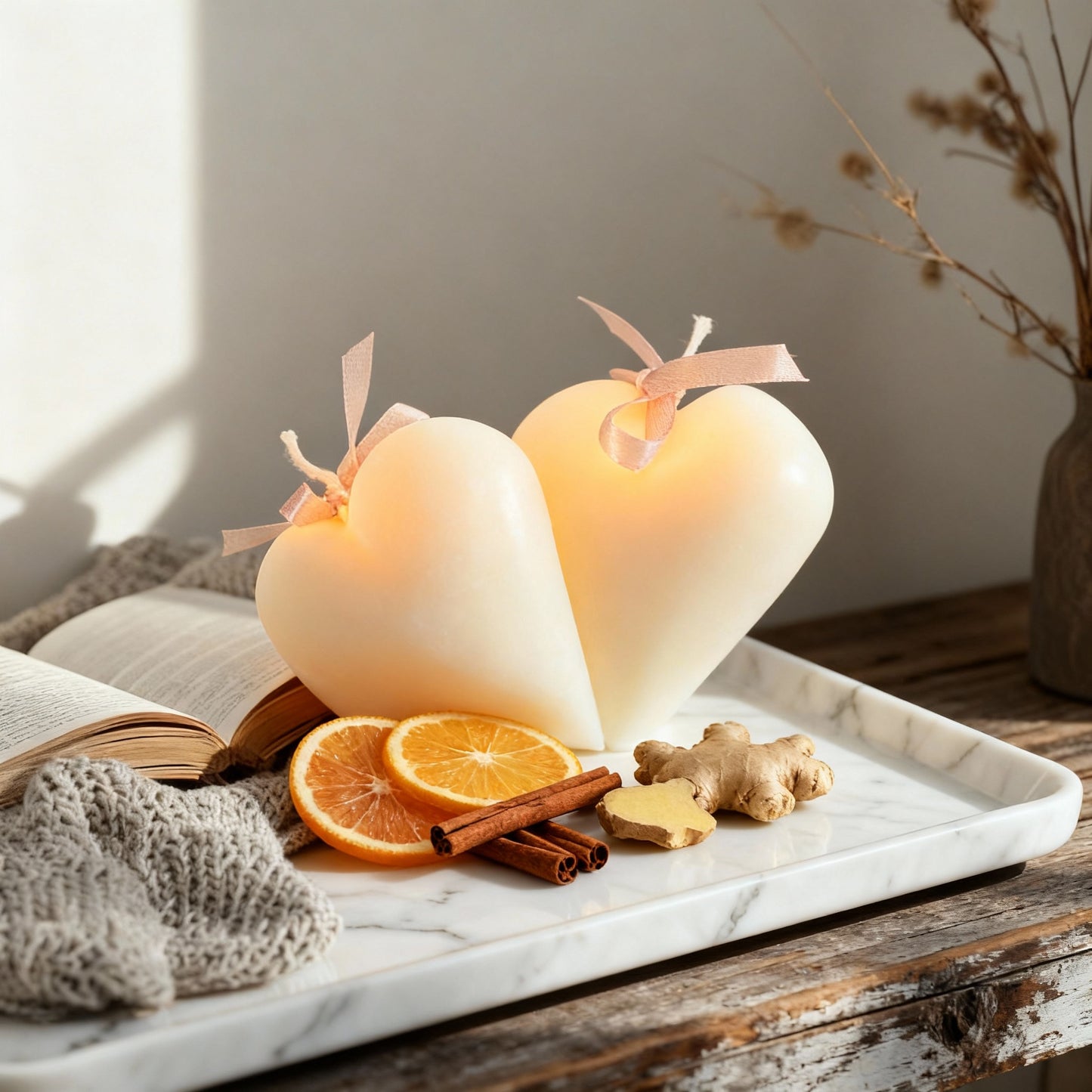 Citrus Groove: Scented Candles (White)