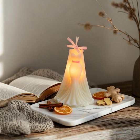 Citrus Groove: Scented Candles (White)