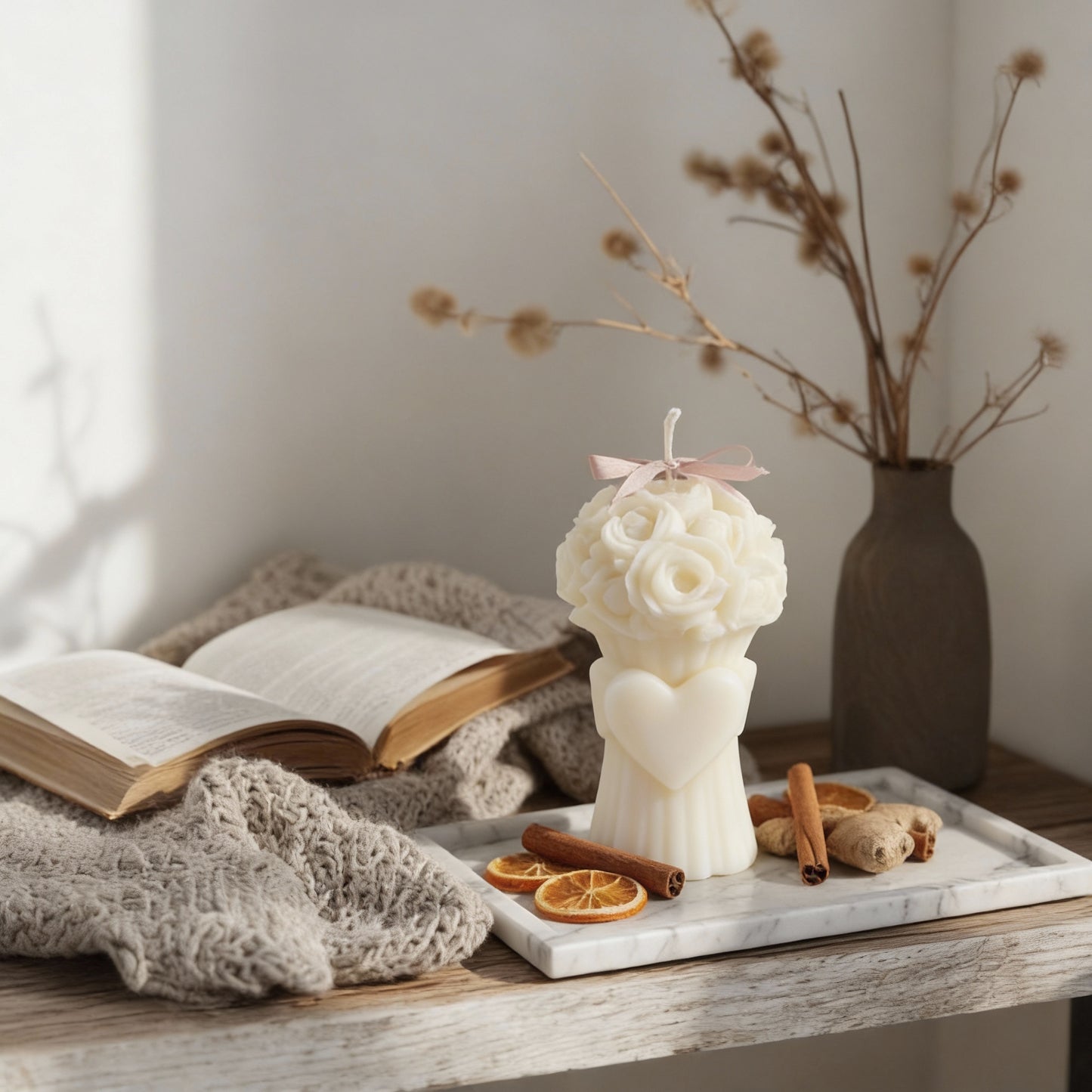 Citrus Groove: Scented Candles (White)